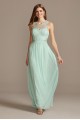 3622BR7B Geometric Neckline Pleated Skirt Party Gown
