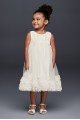 3D Pearl Blossom Tulle Flower Girl Dress OP245