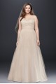 A-Line Beaded Lace Tulle Plus Size Wedding Dress Collection 9WG3586