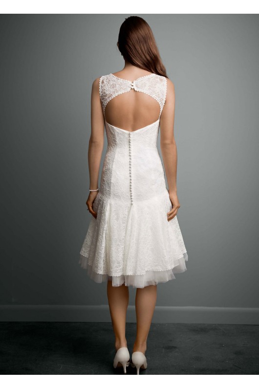 All Over Lace Short Dress with Illusion Neckline AI16030059