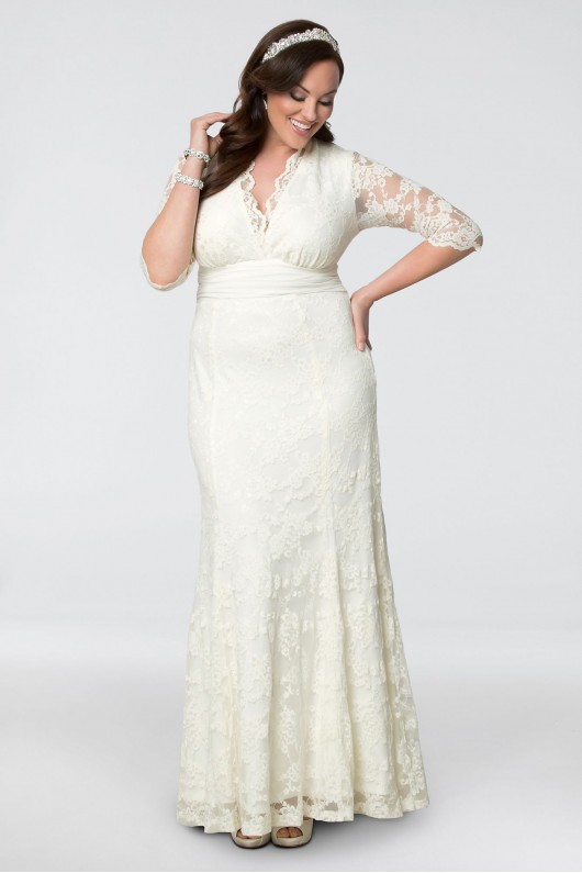 Amour Lace Plus Size Wedding Gown 14130905