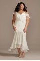 Asymmetric Chiffon Plus Size Dress with Ruffle Hem DB Studio 9SDWG0932