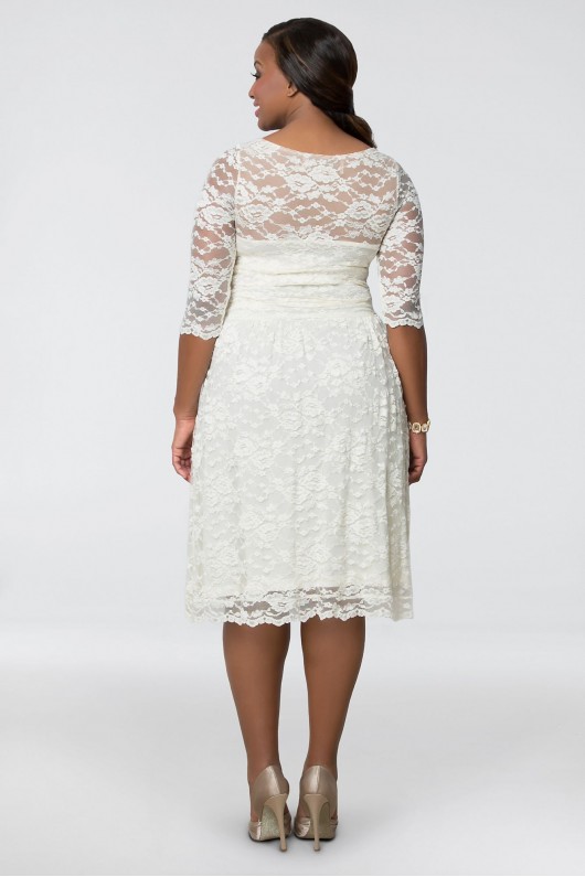 Aurora Lace Plus Size Short Wedding Dress 19130907