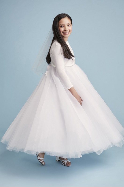 Ball Gown Flower Girl Dress with Heart Cutout RK1368