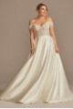 Beaded Bodice Off Shoulder Petite Wedding Dress  7CWG890