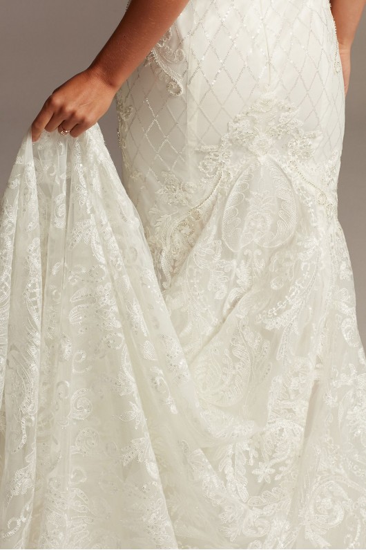  Beaded Brocade Embellished Mermaid Bridal Gown SWG835