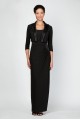 Beaded Jersey Tank Dress and Satin-Trimmed Jacket 81351463