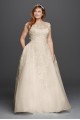 Cap Sleeve Plus Size Wedding Dress 8CWG730