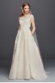 Cap Sleeve Wedding Dress CWG730