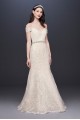 Charming Long Off-the-Shoulder Beaded Lace Mermaid CWG808 Wedding Dress