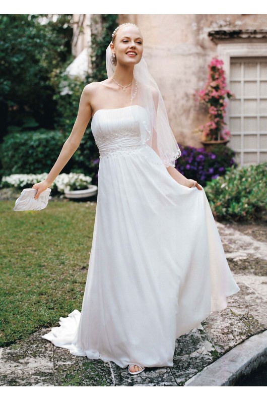 Chiffon Soft Gown with Beaded Lace on Empire Waist AI10042168