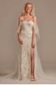 Detachable Sleeves and Train Tall Wedding Dress  4XLLSSWG881