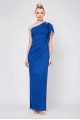 Elegant New 7132132 One-Shoulder Ruched Sheath Dress with Embellishment