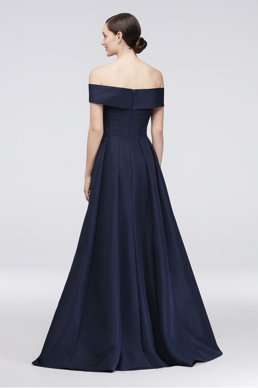 Embellished Waist Off-the-Shoulder Satin Ball Gown Truly Zac Posen ZP281819