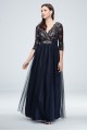 Embellishment Illusion Lace Occassion Gown Style JHDM4041 with Wrap Bodice