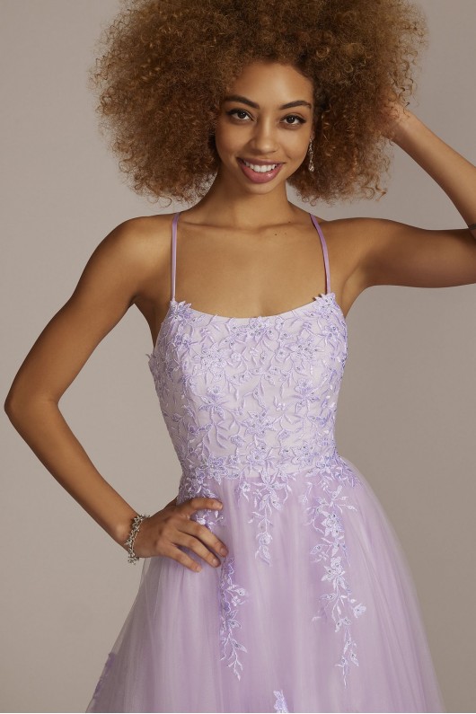 Embroidered Lace Tulle A-Line Dress Jules and Cleo WBM2780
