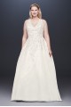 Extra Length Organza Illusion Back Plus Size Wedding Dress 4XL9WG3936