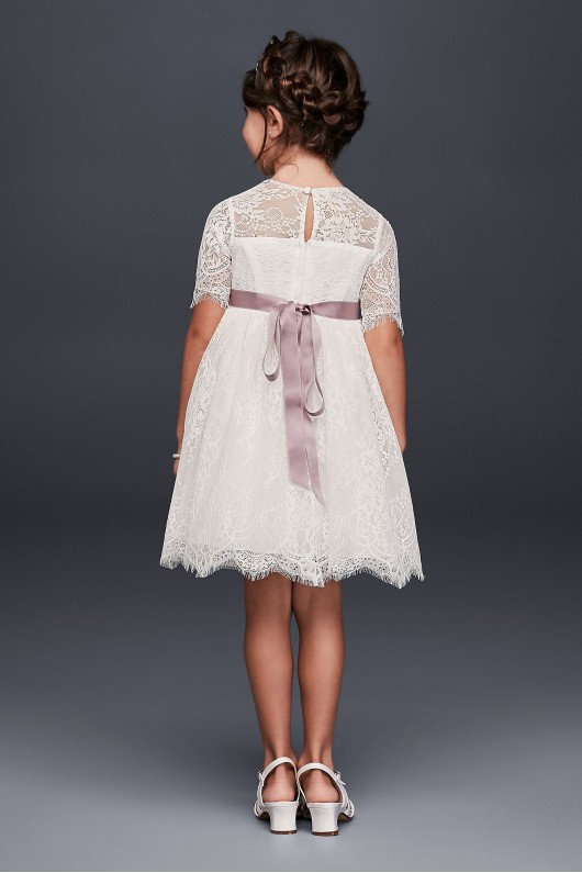Eyelash Lace Fit-and-Flare Flower Girl Dress WG1373