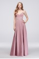 Faille Bridesmaid Ball Gown with Jewel Sash OC290020