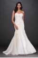 Floral Beaded Lace and Tulle Mermaid Wedding Dress WG3964