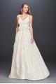 Floral Jacquard A-Line Wedding Dress WG3891