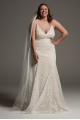 Floral Lace Plus Slip Wedding Dress 8VW351643