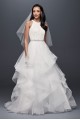 Floral Sequin Ball Gown with Horsehair Trim Collection V3901