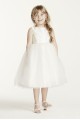 Flower Girl Dress with Tulle and Ribbon Waist OP218