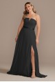 Georgette V-Wire Bridesmaid Dress with Corset Back  GS290021