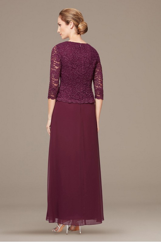 Glitter Lace and Chiffon Sweetheart Petite Gown Alex Evenings 82122343