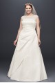 Illusion Side-Draped Satin Plus Size Wedding Dress Collection 9OP1336
