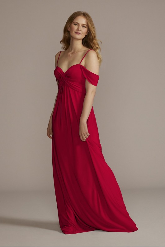 Jersey Twist Knot Empire Waist Bridesmaid Dress David&#039;s Bridal F20537