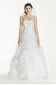 Jewel Organza Wedding Dress with Ruffled Skirt Jewel WG3752