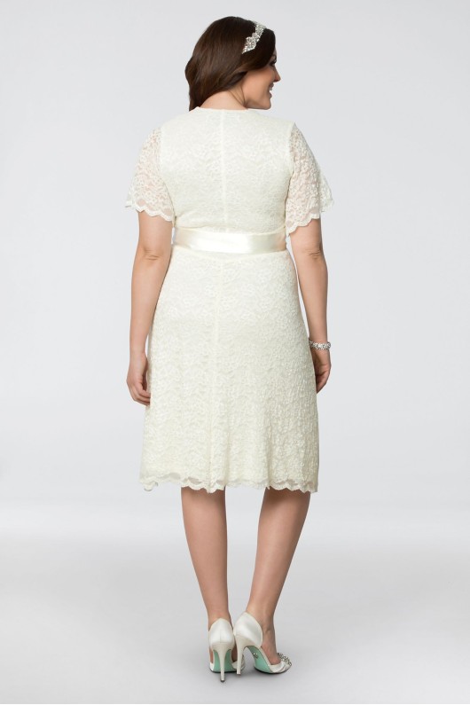 Lace Confections Plus Size Short Wedding Dress 19120902