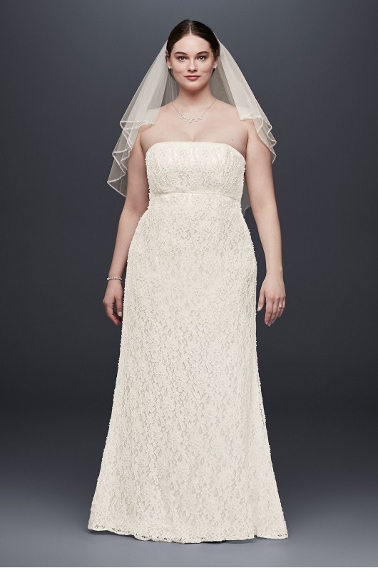 Lace Empire Waist Plus Size Wedding Dress 9S8551