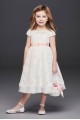 Lace Flower Girl Ball Gown with Illusion Sleeves RK1381