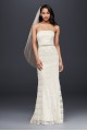 Lace Sheath Wedding Dress with Godet Inserts VW9340