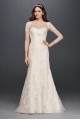 Lace Wedding Dress with 3/4 Sleeves CWG704