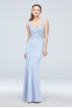 Lace and Stretch Crepe V-Neck Bridesmaid Dress F19978