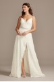 Leaf Pattern Lace A-Line Petite Wedding Dress 7MS251220