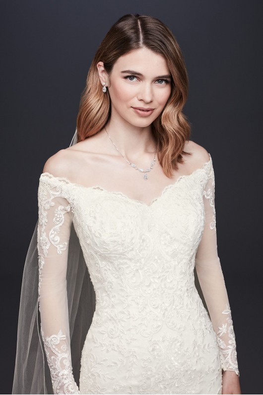 Long Sleeve Off-the-Shoulder Trumpet Wedding Dress Collection WG3943
