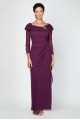 Long Sleeve Sheath Dress with Portrait Collar 8132929