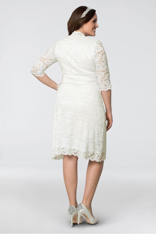 Luxe Lace Plus Size Short Wedding Dress 19090901