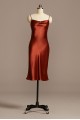 Midi Satin Slip Dress with Spaghetti Straps DS270106