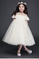 New WG1405 Style Flower Girl Dress with Cold Shoulder