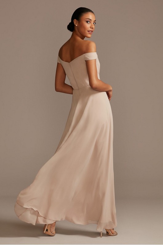 Off the Shoulder Full Skirt Bridesmaid Dress Bridal F20227