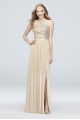 Open-Back Sequin and Mesh Bridesmaid Dress F19608S
