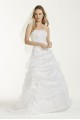 Organza Draped Wedding Dress with Beaded Lace Collection L9479