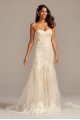 Petite 7MS251207 Long Fitted Embellished Lace Corset Wedding Dress
