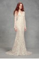 Petite 7VW351428 Style Full Length Lace Bell Petite Bridal Dress